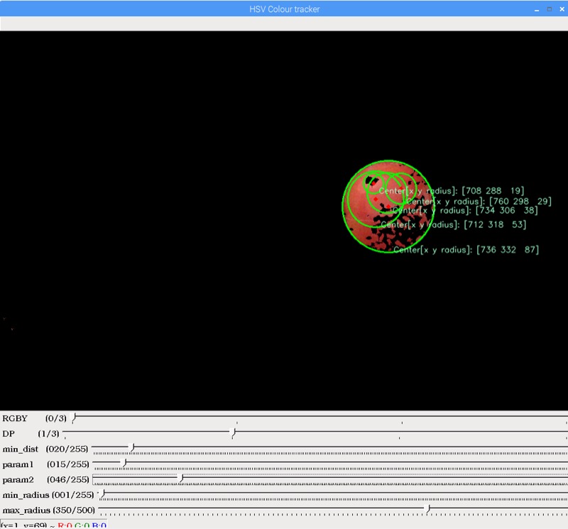 Adjust param1 and param2 to get some circles