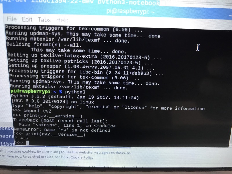 OpenCV installed and loaded