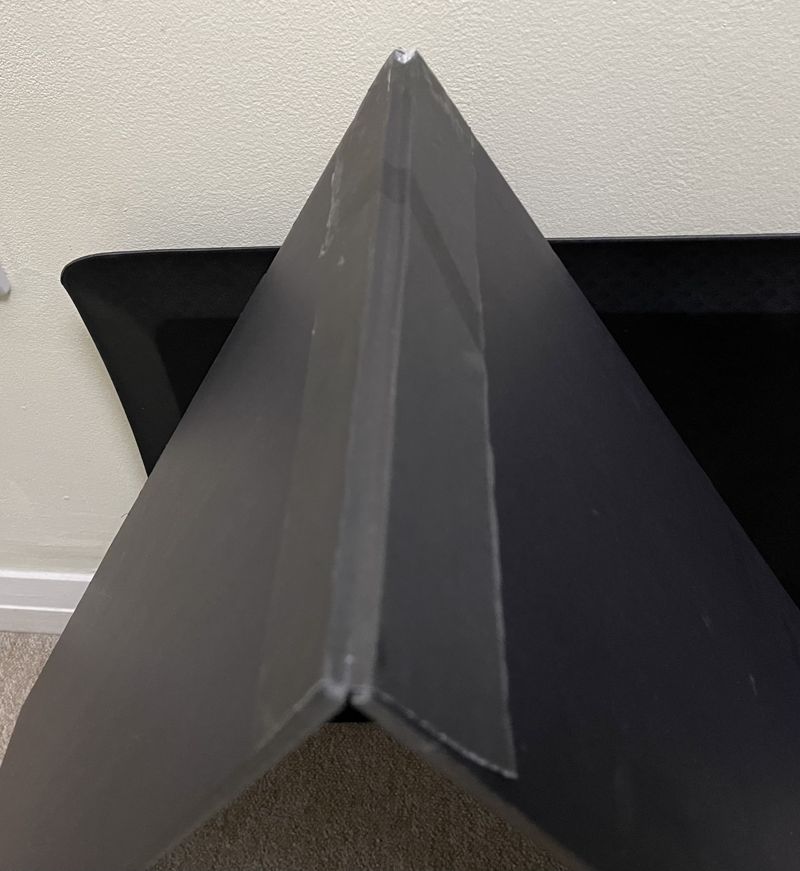 Using poster paper to make foam board hinges