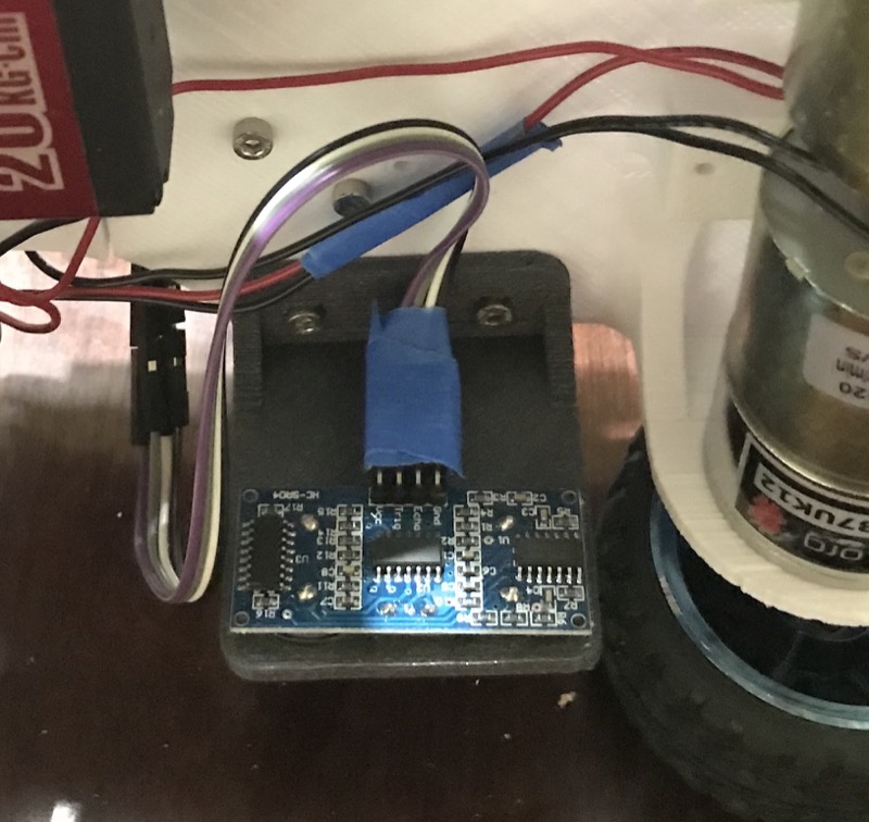 Pi-o-steer sensor taped up