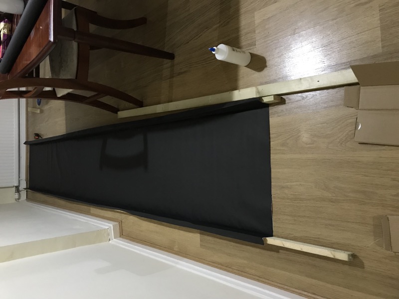 Half the track and nearly out of dining room