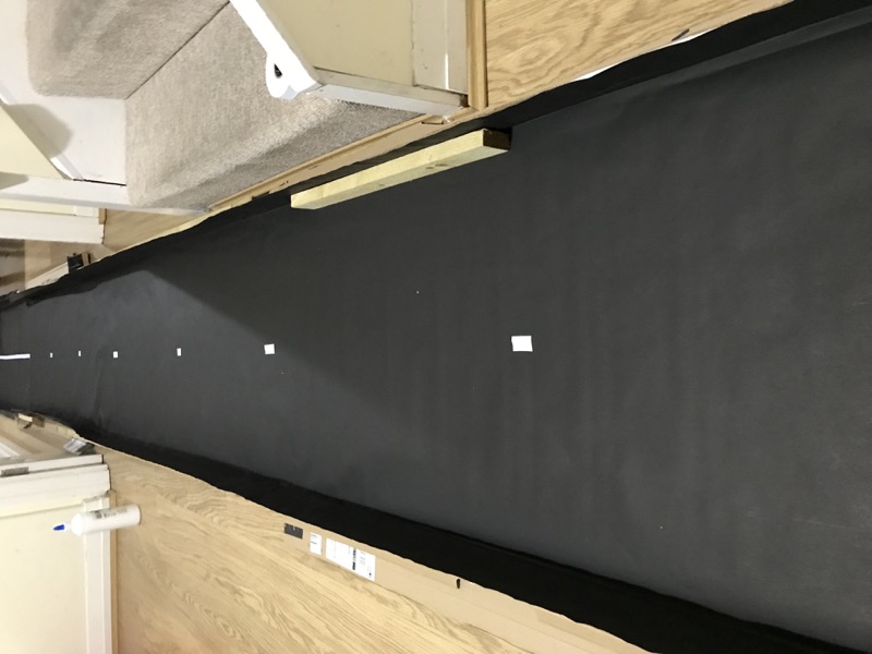Markers before the full tape down the middle