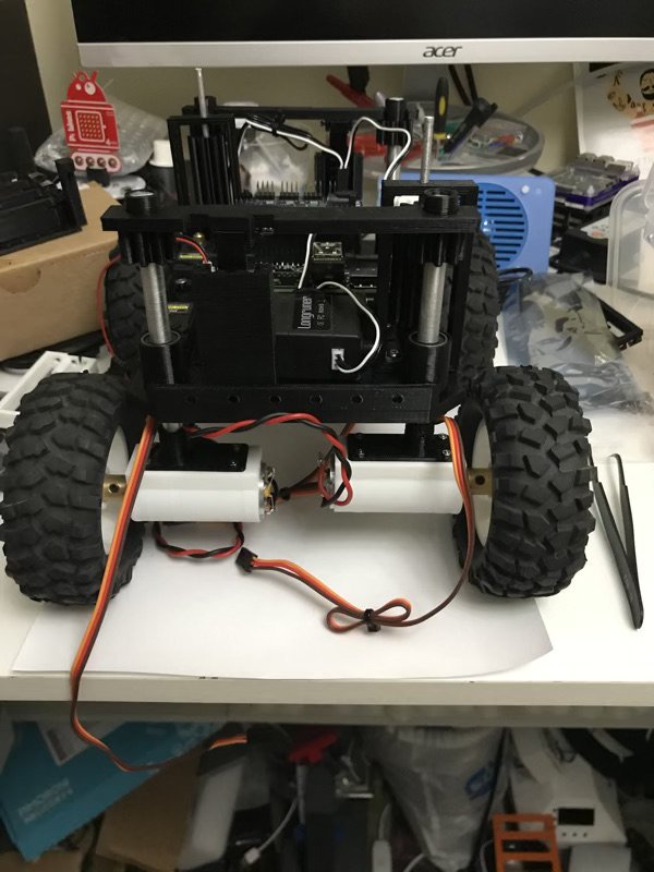 When we thought we have a full bot... and then we tried the steering... :-(